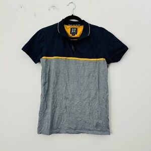 SOBK straight outta Brooklyn polo navy gray yellow men’s small